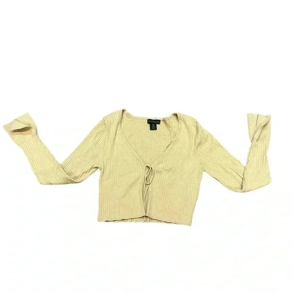 House of Harlow 1960 Tan Ribbed Bodycon Midi Dress + Matching cardigan sz med - Picture 7 of 11